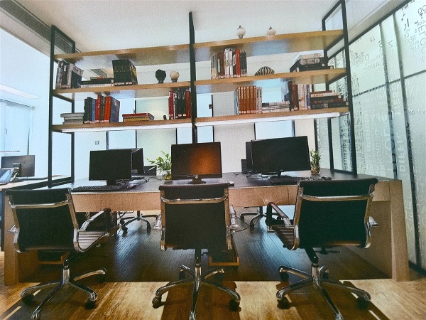 中式風(fēng)格與港式風(fēng)格結(jié)合的辦公空間規(guī)劃設(shè)計(jì)案例-凡順辦公家具