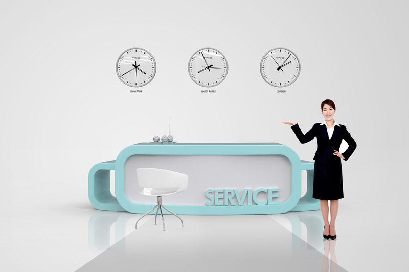 兼?zhèn)洮F(xiàn)代感時尚感的公司前臺圖片案例賞析