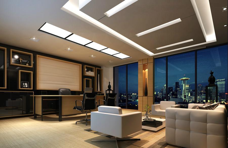 總裁辦公桌與總裁辦公室裝修的案例搭配