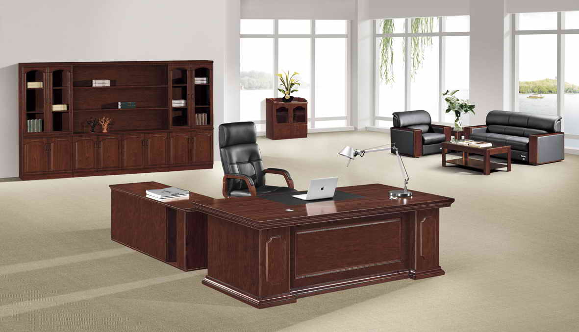 巧用實木油漆大班臺打造高端大氣辦公室
