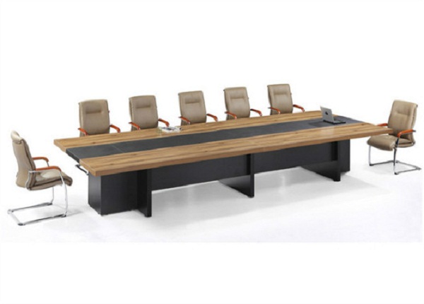 簡約現(xiàn)代會議桌 時(shí)尚實(shí)木會議臺 SHYZ034