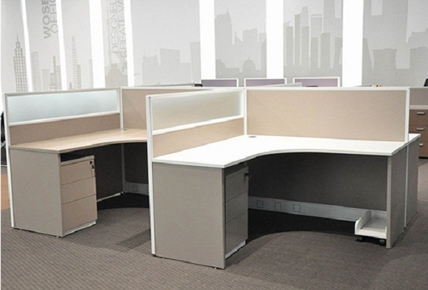 l型屏風隔斷辦公桌-四人位l型屏風隔斷辦公桌