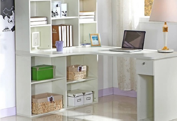 電腦書柜一體桌-電腦桌書柜一體定制