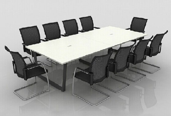 10人位帶線盒會議桌 簡約板式會議桌 HYZ160505