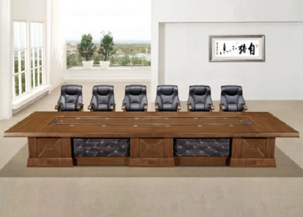 實木餐桌會議桌 復(fù)古會議桌辦公工作臺 SHYZ004